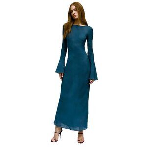 Realisation Par dark blue denim dress